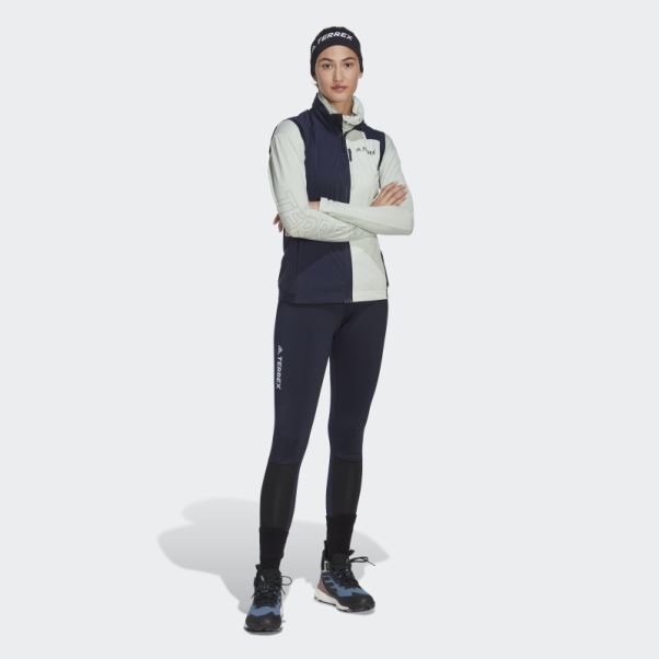 Adidas Terrex Xperior Ski De Fond Soft Shell Gilet Vert élégant