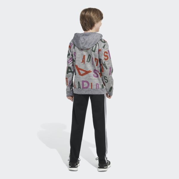 Adidas Lineage Love Chiné Pull à Capuche Charbon Hthd