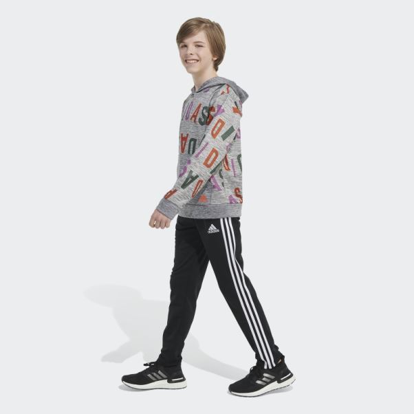 Adidas Lineage Love Chiné Pull à Capuche Charbon Hthd