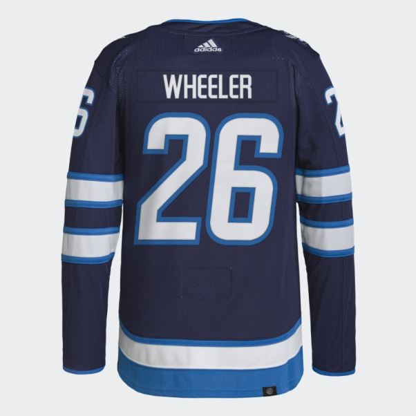 Maillot Adidas Bleu Marine 09 Ccm-sld Jets Wheeler Home Authentique