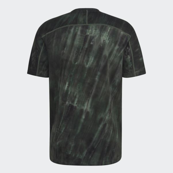 Tee Shirt Adidas Green Oxyde Workout Spray Dye
