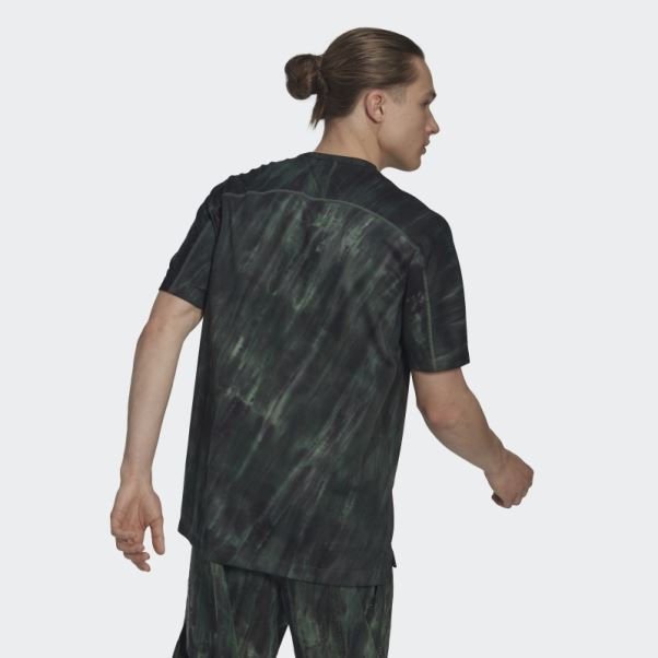 T-shirt Graphique Adidas Overspray Vert Oxyde
