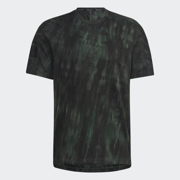 T-shirt Graphique Adidas Overspray Vert Oxyde