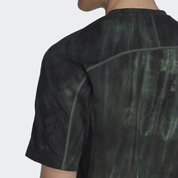 T-shirt Graphique Adidas Overspray Vert Oxyde
