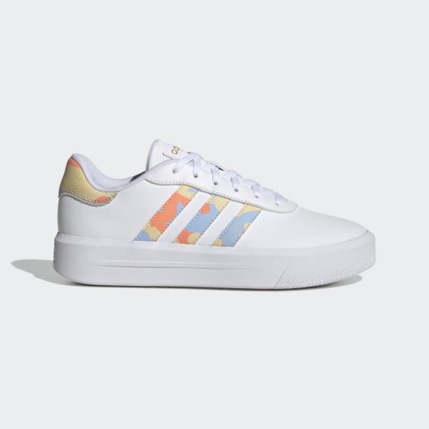 Adidas Court Plate-forme Chaussures Blanc
