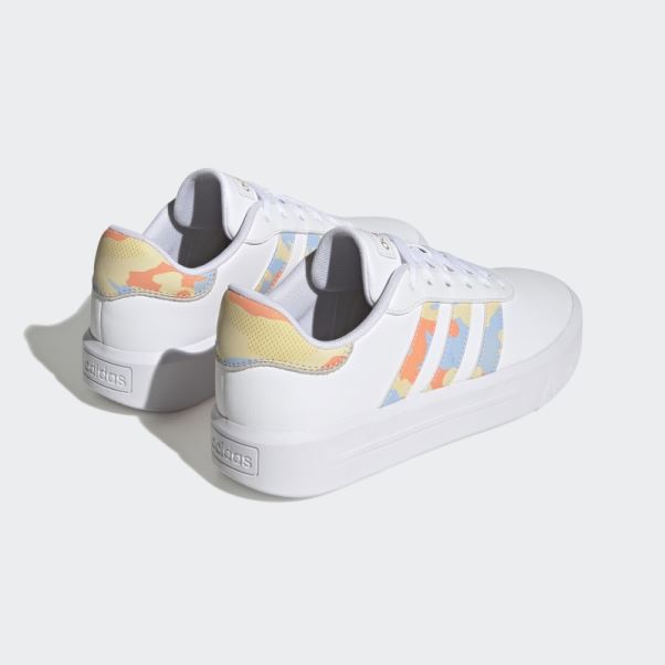 Adidas Court Plate-forme Chaussures Blanc