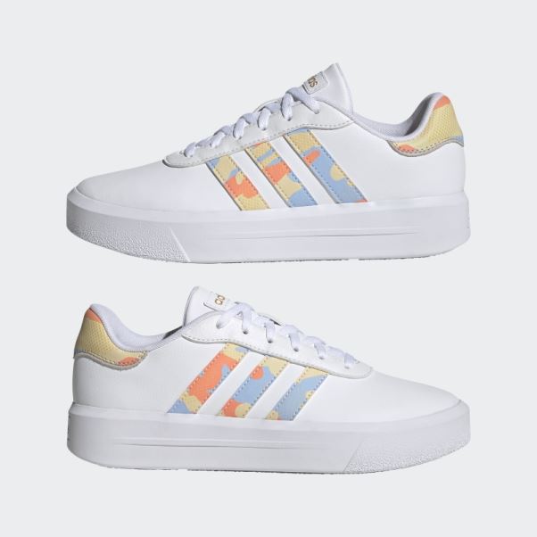 Adidas Court Plate-forme Chaussures Blanc