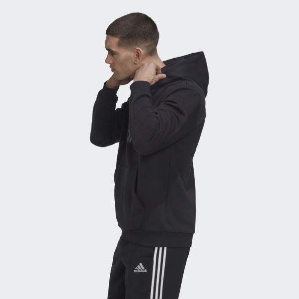 Sweat à Capuche En Molleton Imprimé Camouflage Adidas Essentials Noir