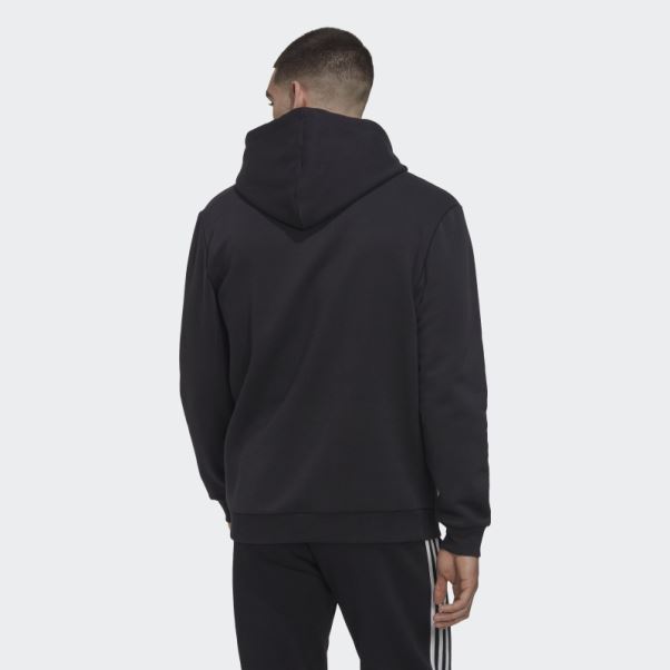 Sweat à Capuche En Molleton Imprimé Camouflage Adidas Essentials Noir