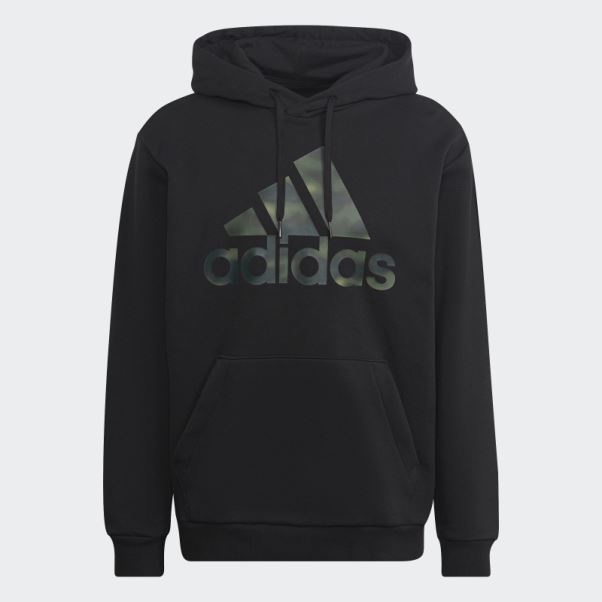 Sweat à Capuche En Molleton Imprimé Camouflage Adidas Essentials Noir