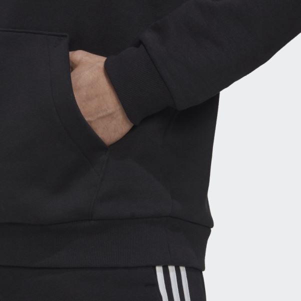 Sweat à Capuche En Molleton Imprimé Camouflage Adidas Essentials Noir
