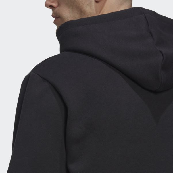 Sweat à Capuche En Molleton Imprimé Camouflage Adidas Essentials Noir