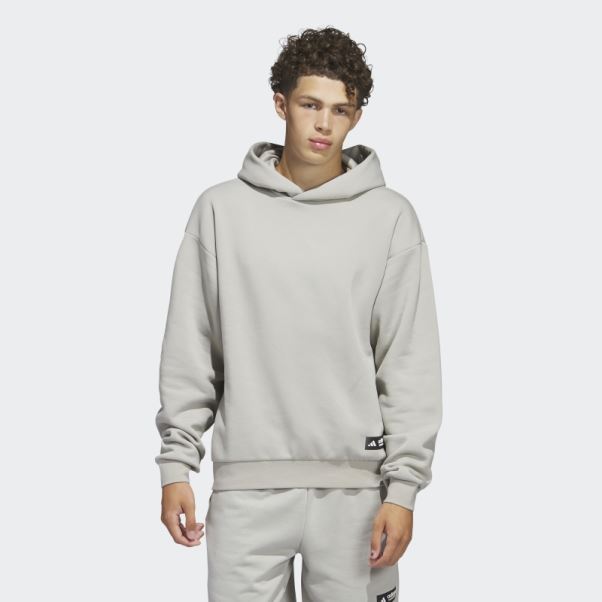Sweat à Capuche Adidas Legends Gris Metal