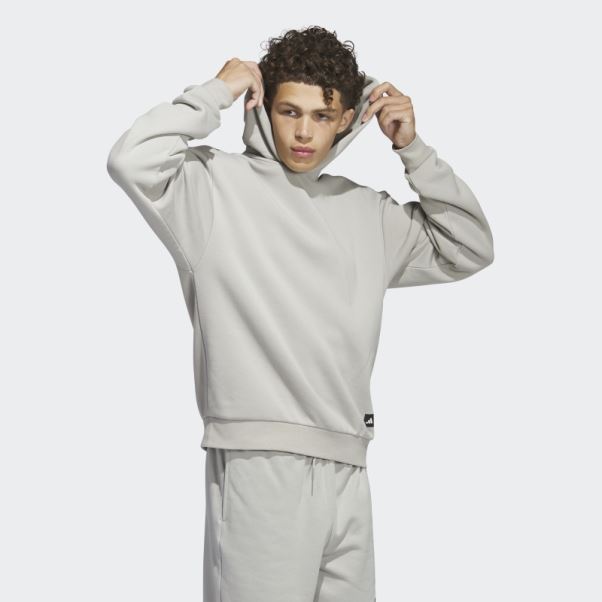 Sweat à Capuche Adidas Legends Gris Metal