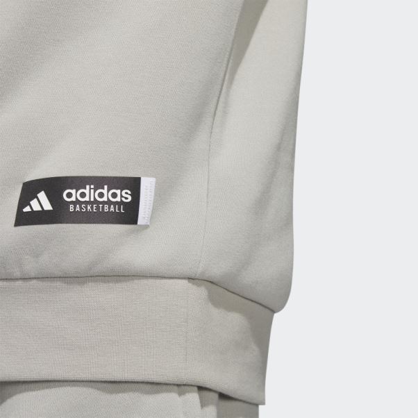 Sweat à Capuche Adidas Legends Gris Metal