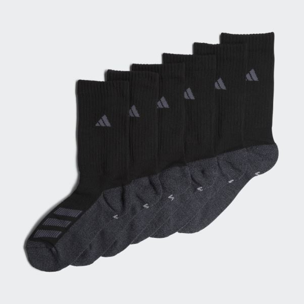 Adidas Chaussettes Matelassées Angle Stripe Crew 6 Paires Noir
