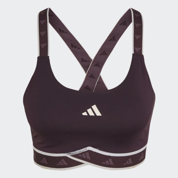 Soutien-gorge Techfit à Maintien Moyen Adidas Powerimpact Training Teinte écru