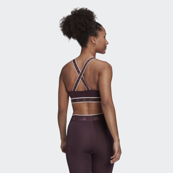 Soutien-gorge Techfit à Maintien Moyen Adidas Powerimpact Training Teinte écru