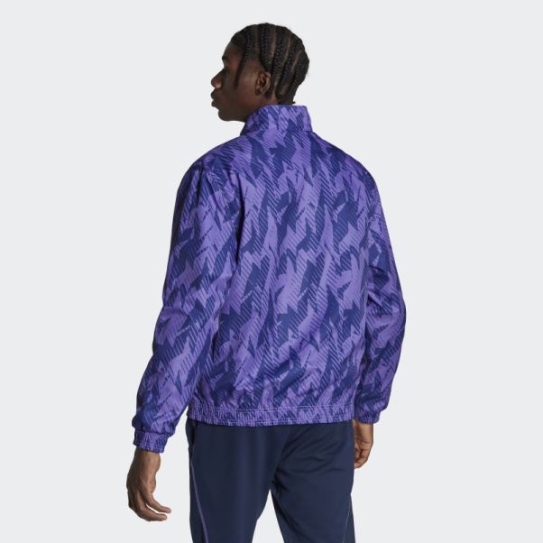 Veste Bleu Clair Adidas Argentina Anthem