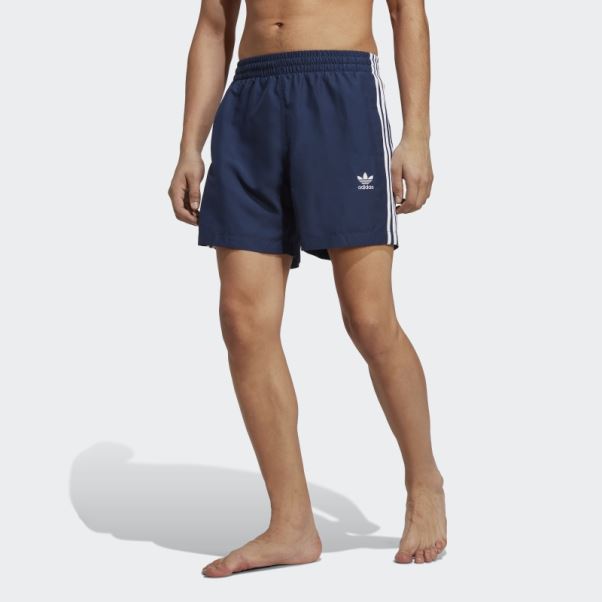Short De Bain Adidas Night Indigo Originals Adicolor 3 Bandes