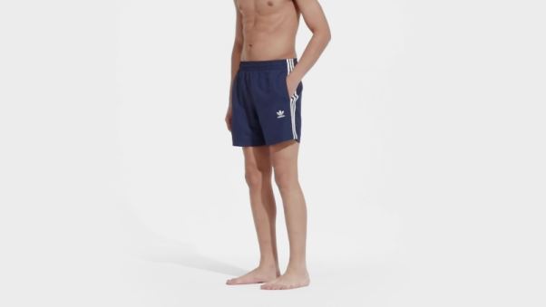 Short De Bain Adidas Night Indigo Originals Adicolor 3 Bandes