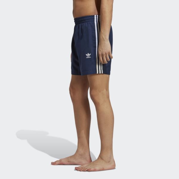 Short De Bain Adidas Night Indigo Originals Adicolor 3 Bandes