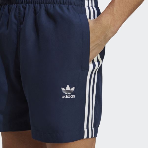 Short De Bain Adidas Night Indigo Originals Adicolor 3 Bandes