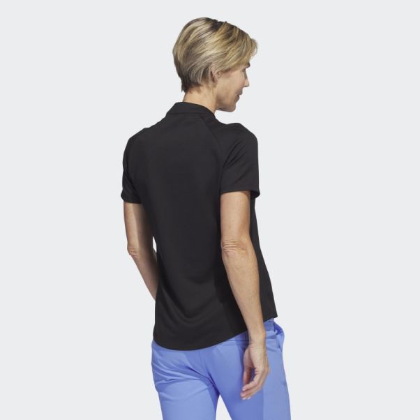Polo De Golf Texturé Noir Adidas