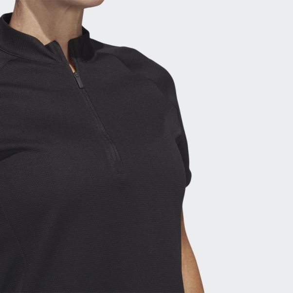 Polo De Golf Texturé Noir Adidas