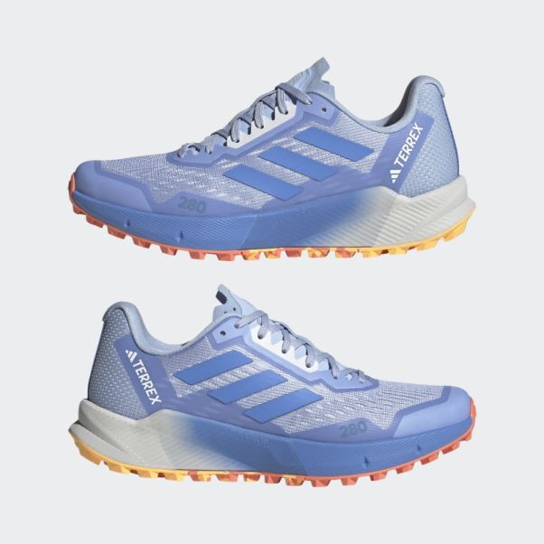 Adidas Aube Terrex Agravic Flow 2.0 Chaussures De Course Sur Sentier Bleu