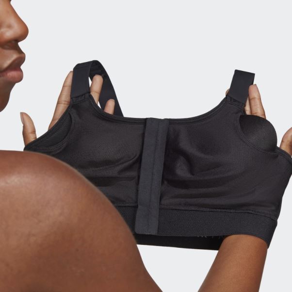 Noir Chaud Adidas By Stella Mccartney Soutien-gorge De Sport à Maintien élevé Post-mastectomie Truestrength