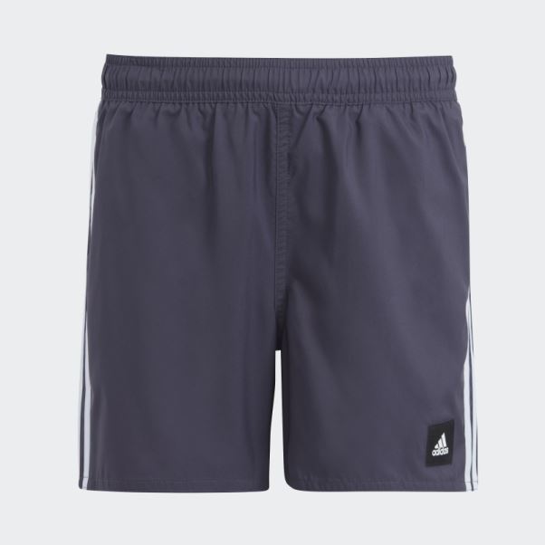Adidas Short De Bain 3 Bandes Bleu Marine