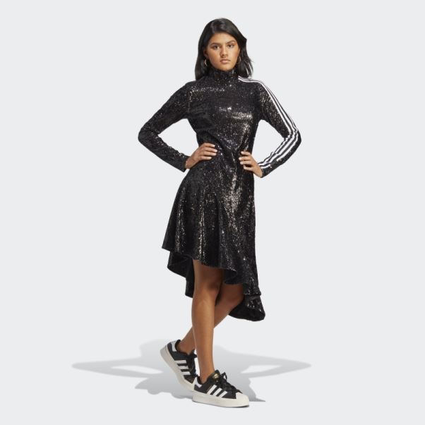 Adidas Robe Noire à Sequins Version Bleue