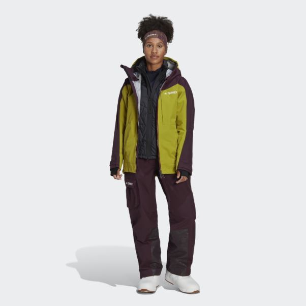 Pantalon De Snow En Nylon Post-consommation Terrex 3 Couches Marron Adidas