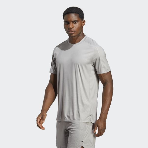 T-shirt D'entraînement En Pu Imprimé Mgh Gris Uni Adidas