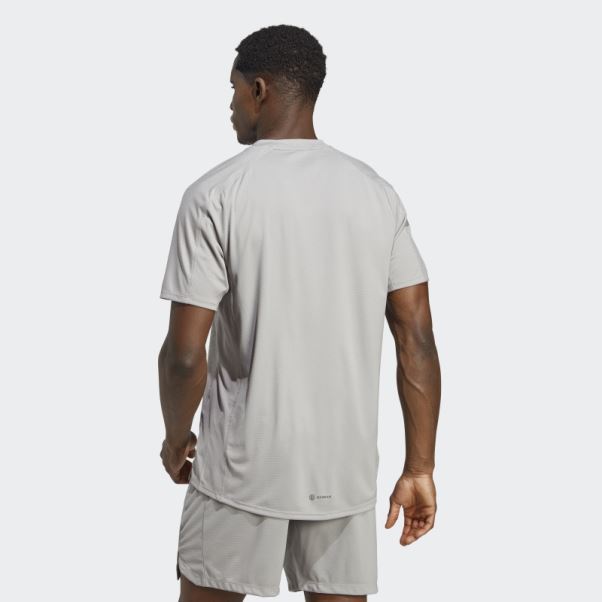 T-shirt D'entraînement En Pu Imprimé Mgh Gris Uni Adidas