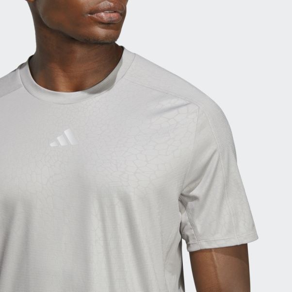 T-shirt D'entraînement En Pu Imprimé Mgh Gris Uni Adidas