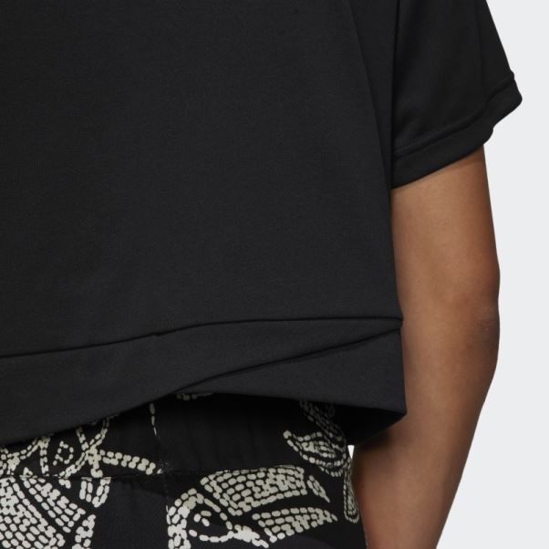 Aeroready Studio Loose Crop Tee Adidas Noir