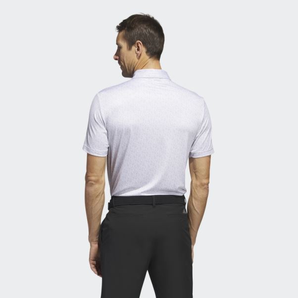 Polo De Golf Imprimé Ultimate365 Adidas Blanc