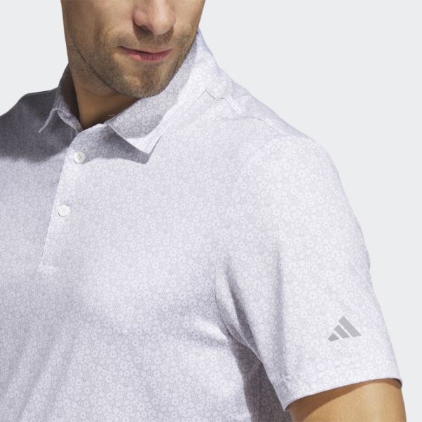 Polo De Golf Imprimé Ultimate365 Adidas Blanc