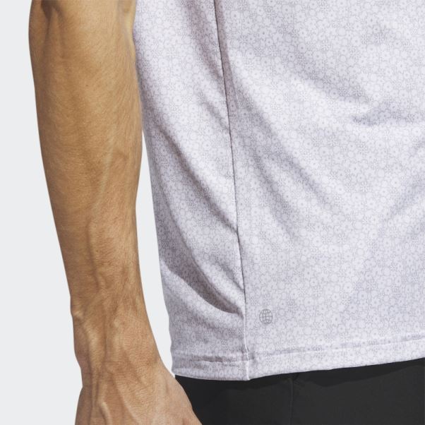 Polo De Golf Imprimé Ultimate365 Adidas Blanc