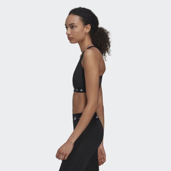 Soutien-gorge Techfit à Maintien Moyen Adidas Powerreact Training Noir