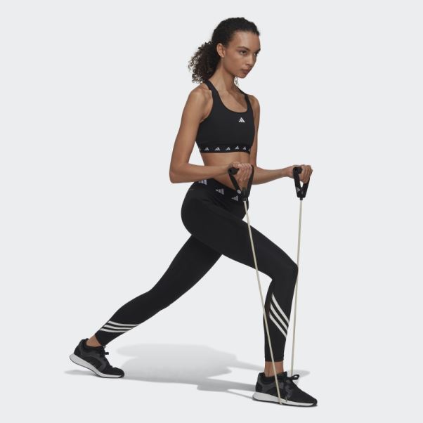 Soutien-gorge Techfit à Maintien Moyen Adidas Powerreact Noir élégant