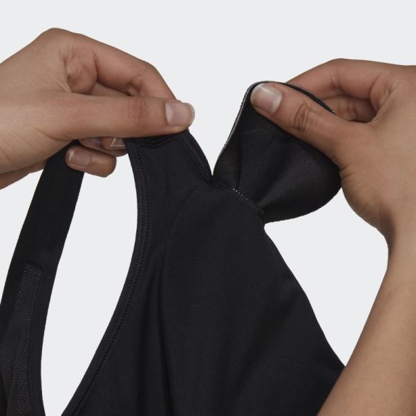 Soutien-gorge Techfit à Maintien Moyen Adidas Powerreact Noir élégant