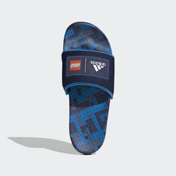 Adidas Adilette Comfort X Lego Slides Bleu Foncé Chaud