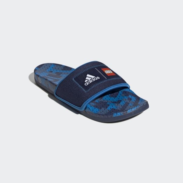 Adidas Adilette Comfort X Lego Slides Bleu Foncé Chaud