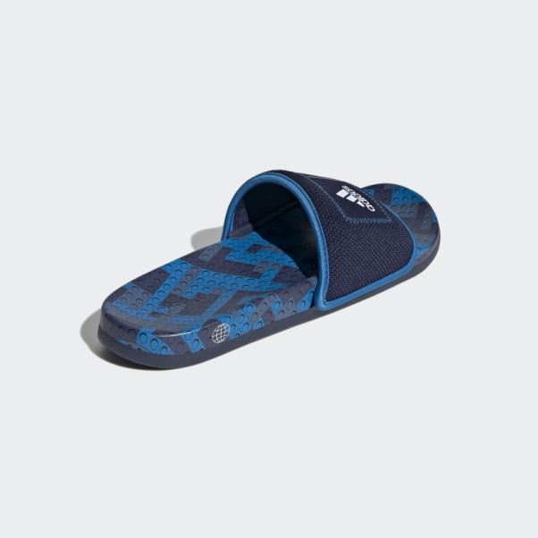 Adidas Adilette Comfort X Lego Slides Bleu Foncé Chaud