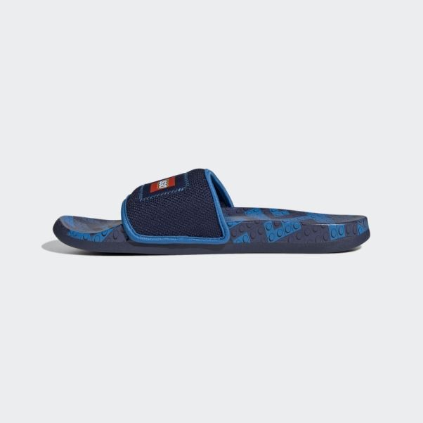 Adidas Adilette Comfort X Lego Slides Bleu Foncé Chaud