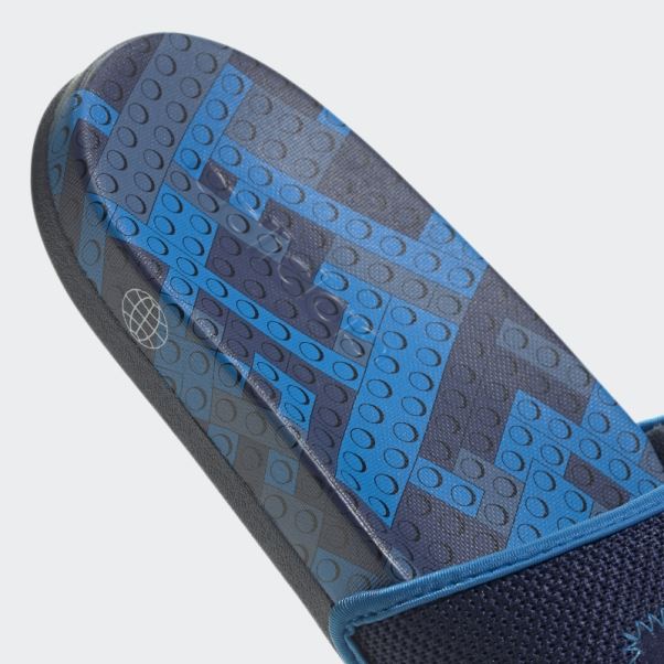 Adidas Adilette Comfort X Lego Slides Bleu Foncé Chaud