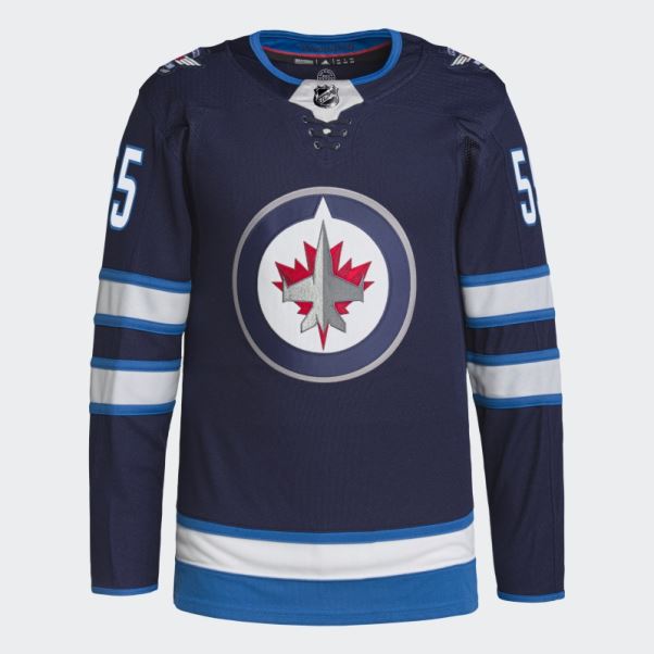 Adidas Jets Scheifele Home Authentique Maillot Bleu Marine 09 Ccm-sld